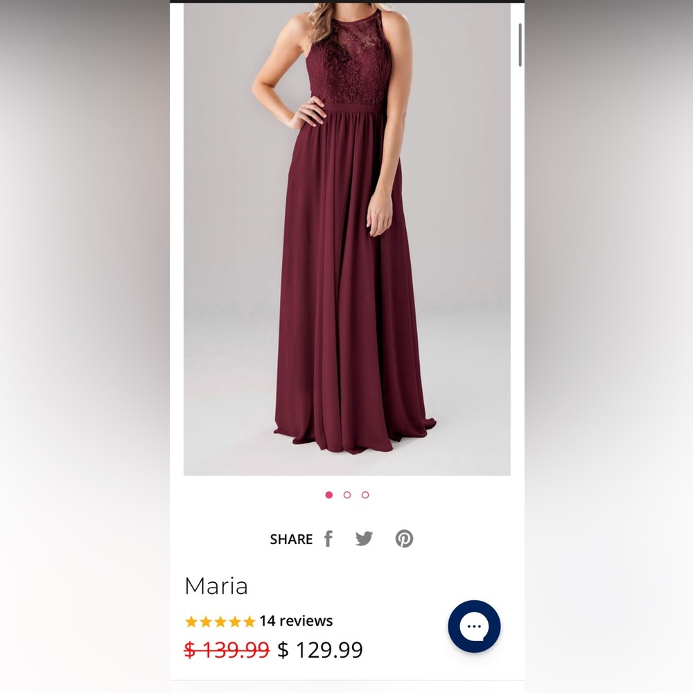 Kennedy Blue bridesmaid dress. Color: Bordeaux, Size: 6 (altered to fit size 4)